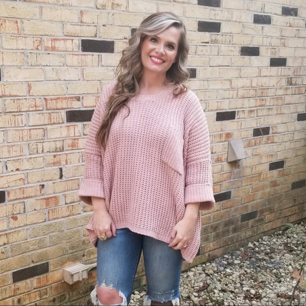 Oversized Chenille Knit Sweater